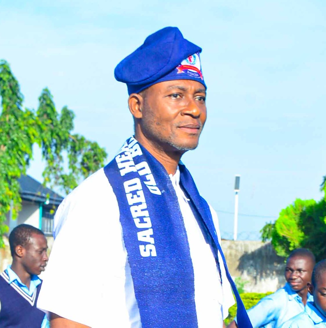 President of SHSAOBA in Sacred Heart Old Boys regalia